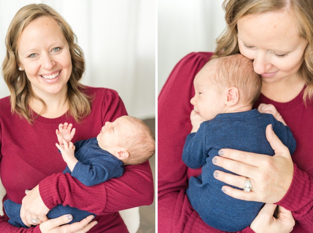 Mother and Son at Newborn Session